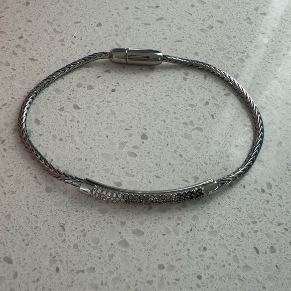 Fossil Thin Glitz Ombre Silver-Tone Bracelet - Picture 7 of 10